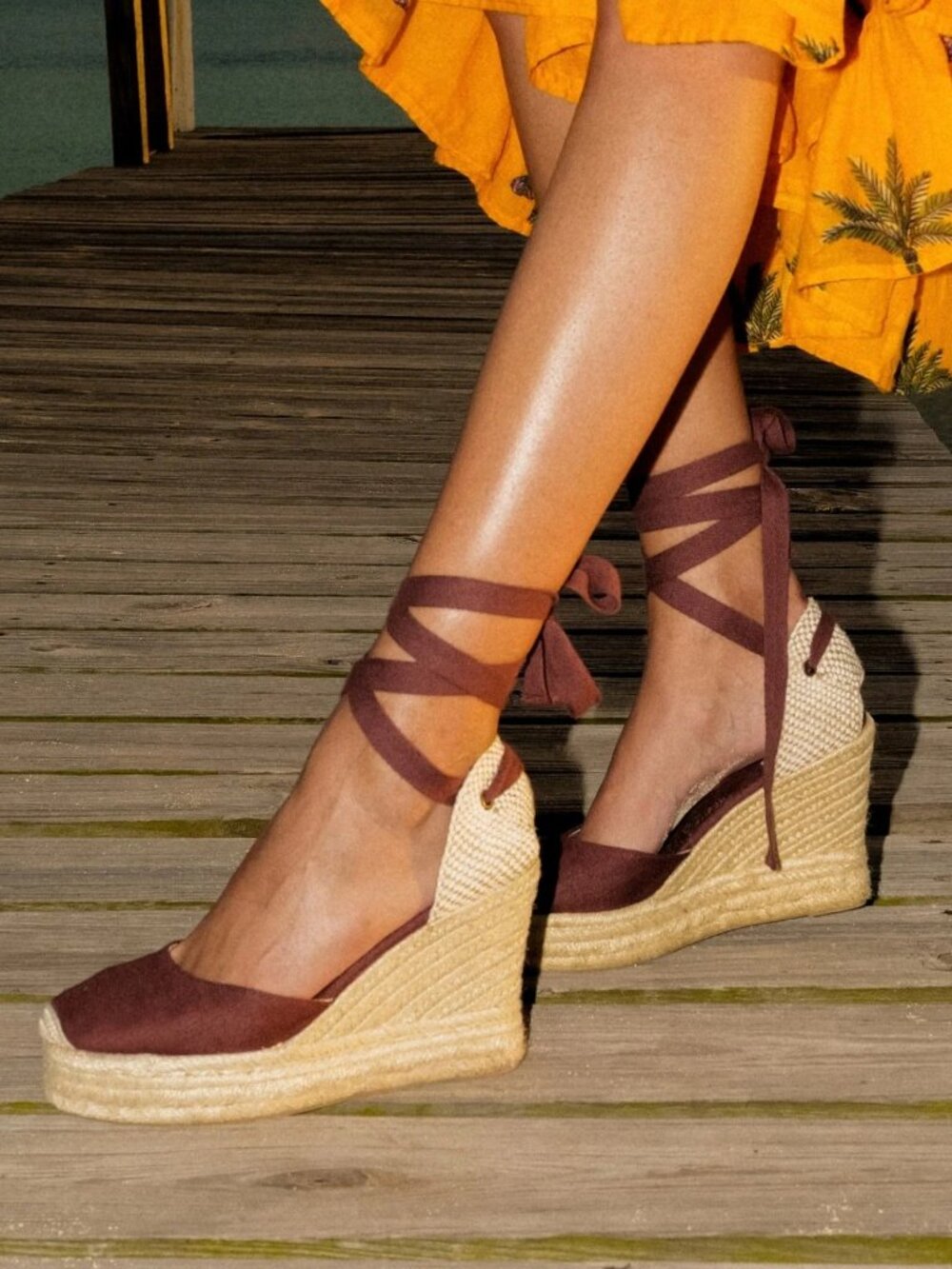 Soludos The Marseille Platform Wedge Espadrille - Color: Chocolate - Size: 9